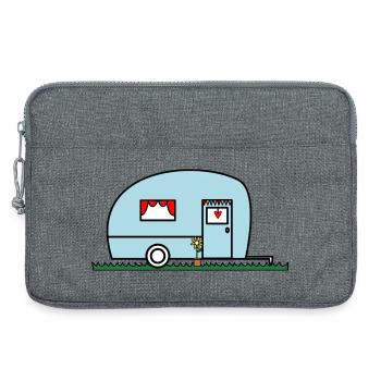 VACANCES. BONNES VACANCES. MAÎTRESSE. MAÎTRE. PROF - Sacoche pour ordinateur portable 13 pouces - gris chiné - Devant