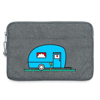 CAMPING. CAMPER. JE PEUX PAS. HUMOUR. VACANCES - Sacoche pour ordinateur portable 13 pouces - gris chiné - Devant
