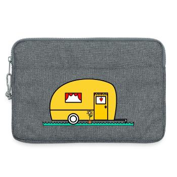 CAMPING. CAMPER. JE PEUX PAS. HUMOUR. VACANCES - Sacoche pour ordinateur portable 13 pouces - gris chiné - Devant