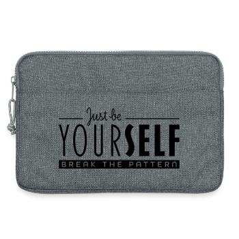 Soyez simplement vous-même et brisez le schéma - Sacoche pour ordinateur portable 13 pouces - gris chiné - Devant
