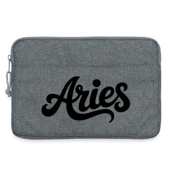 Widder - Sternzeichen Design - Laptoptasche 13" - Grau meliert - Vorne