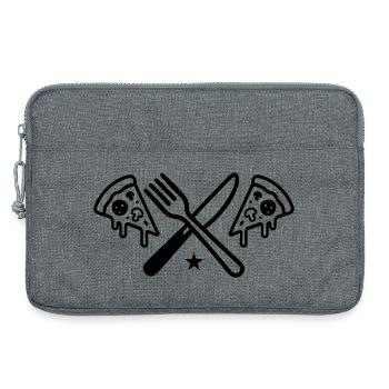 Pizza Cutlery - Laptop bag 13" - heather grey - Front
