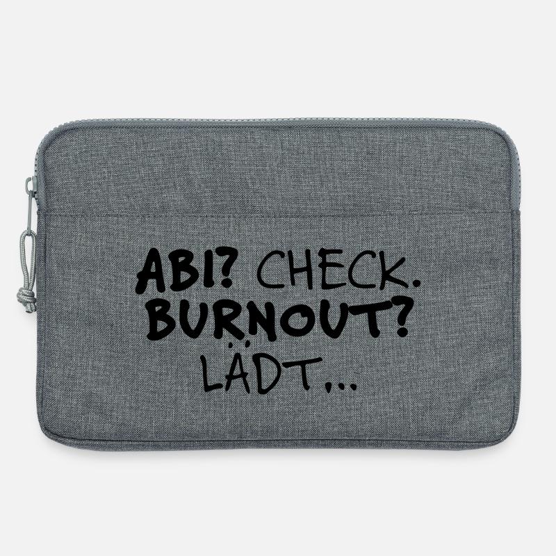 Abitur? Check - Laptoptasche 13" - Grau meliert