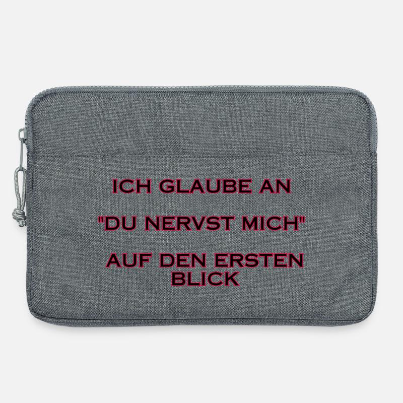 Du nervst mich – Auf den ersten Blick - Laptoptasche 13" - Grau meliert