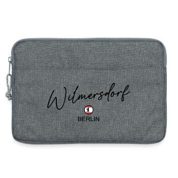Wilmersdorf - Drapeau de Berlin - Ours de Berlin - Sacoche pour ordinateur portable 13 pouces - gris chiné - Devant