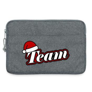 Weihnachts Team Weihnachtsmütze - Laptoptasche 13" - Grau meliert - Vorne