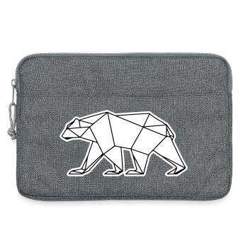 Polar Bär Polygon Eisbär Symbol - Laptoptasche 13" - Grau meliert - Vorne