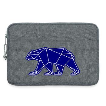 Eisbär Polar Bär Polygon Symbol - Laptoptasche 13" - Grau meliert - Vorne