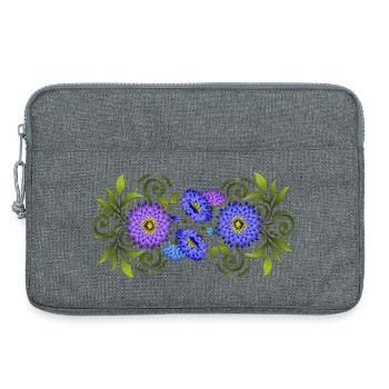 Flowers - Laptop bag 13" - heather grey - Front