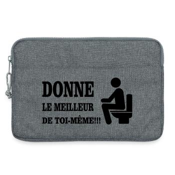 Gib dein Bestes - Laptoptasche 13" - Grau meliert - Vorne