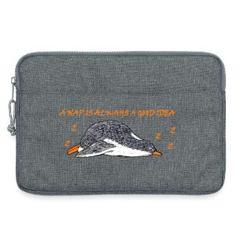 A nap is always a good idea - Sacoche pour ordinateur portable 13 pouces - gris chiné - Devant