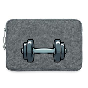 Hantel Comic - Laptoptasche 13" - Grau meliert - Vorne
