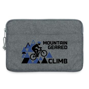Mountainbike Climb Berge Spruch - Laptoptasche 13" - Grau meliert - Vorne
