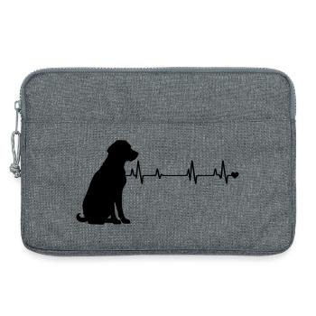 Hund - Laptoptasche 13" - Grau meliert - Vorne