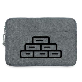 Ziegel - Laptoptasche 13" - Grau meliert - Vorne