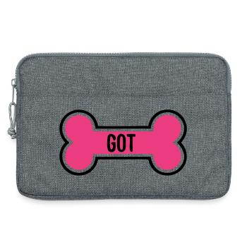 Maman chiot chiot à la clavicule - Sacoche pour ordinateur portable 13 pouces - gris chiné - Devant