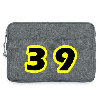39 Number Symbol - Laptop bag 13" - heather grey - Front