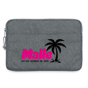 Malle ist nur einmal im Jahr 2027 – Mallorca Party - Laptoptasche 13" - Grau meliert - Vorne