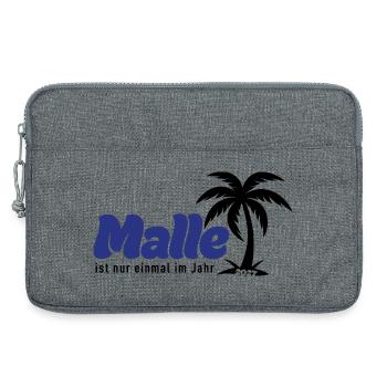 Malle ist nur einmal im Jahr 2027 – blau - Laptoptasche 13" - Grau meliert - Vorne