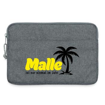 Malle ist nur einmal im Jahr 2027 – gelb - Laptoptasche 13" - Grau meliert - Vorne
