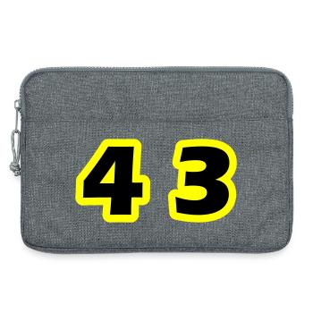 Symbole numérique 43 - Sacoche pour ordinateur portable 13 pouces - gris chiné - Devant