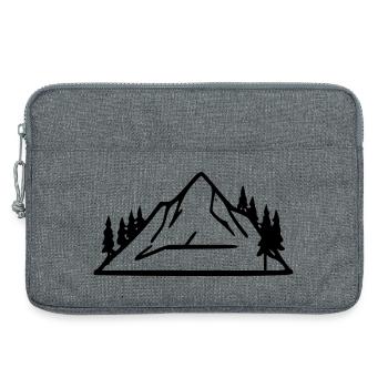 Cadeau d’alpinisme en randonnée en montagne - Sacoche pour ordinateur portable 13 pouces - gris chiné - Devant
