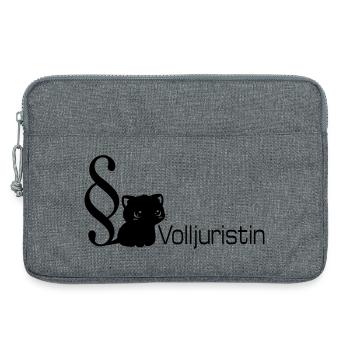 Jura Katze Volljuristin - Laptoptasche 13" - Grau meliert - Vorne