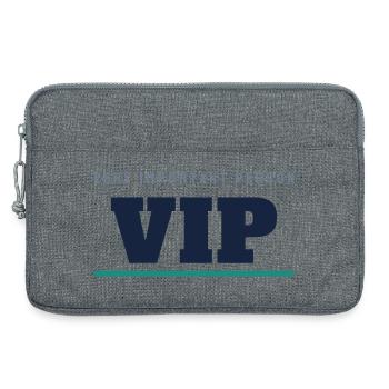 VIP College Lettering - Fête de l’équipe invitée d’honneur - Sacoche pour ordinateur portable 13 pouces - gris chiné - Devant