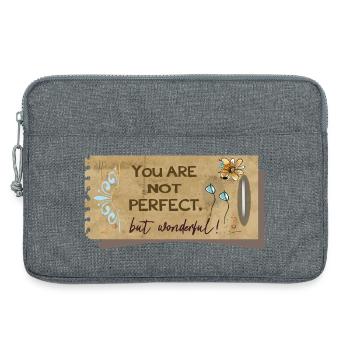 Not perfect, but wonderful - Laptop bag 13" - heather grey - Front