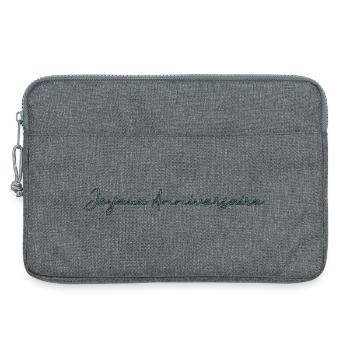 HAPPY BIRTHDAY. JOYEUX ANNIVERSAIRE. ANNIVERSAIRE. - Sacoche pour ordinateur portable 13 pouces - gris chiné - Devant