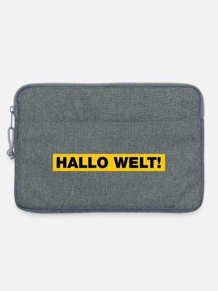 Hallo Welt! - Laptoptasche 13" - Grau meliert
