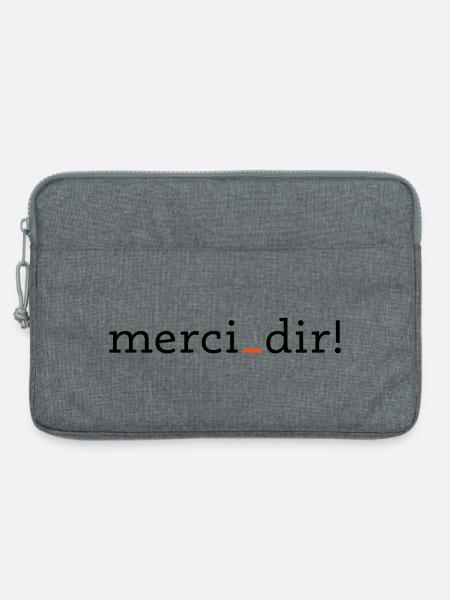 merci dir - 2 colors - Laptop bag 13" - heather grey