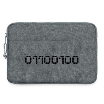 Binäre Schreibweise - 100 - Laptoptasche 13" - Grau meliert - Vorne