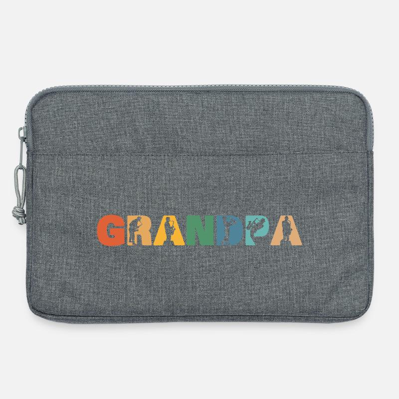 Retro-Saxophon Opa im Ruhestand Plan Ruhestand - Laptoptasche 13" - Grau meliert