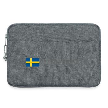 Drapeau de la Suède - Linköping - Sverige - Schweden - Sacoche pour ordinateur portable 13 pouces - gris chiné - Devant