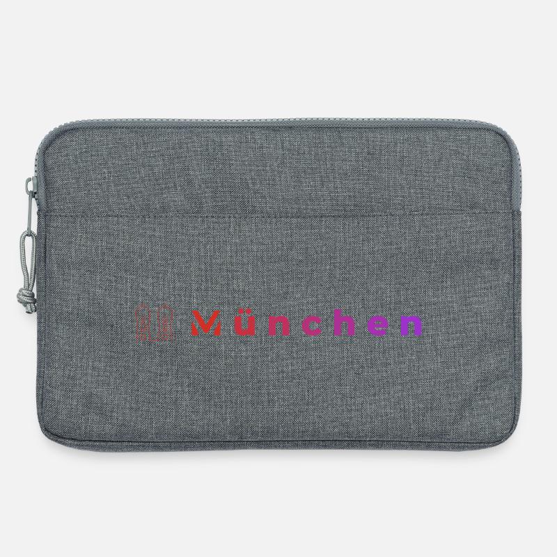 Munich Night Lights - Laptop bag 13" - heather grey