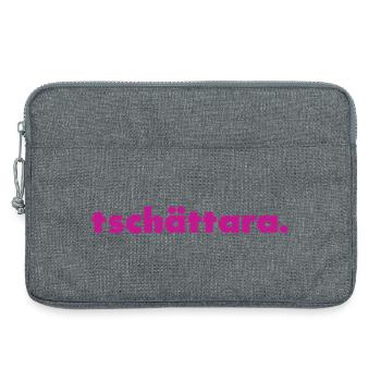 Tschättara. - Sacoche pour ordinateur portable 13 pouces - gris chiné - Devant
