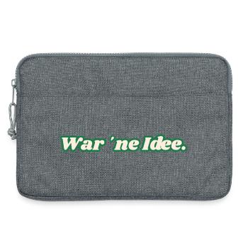 Was an idea. Fun T-shirt for every day. - Laptop bag 13" - heather grey - Front
