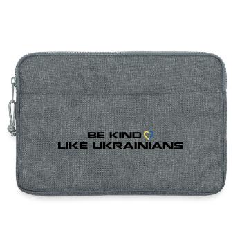 Sei freundlich wie Ukrainer - Laptoptasche 13" - Grau meliert - Vorne