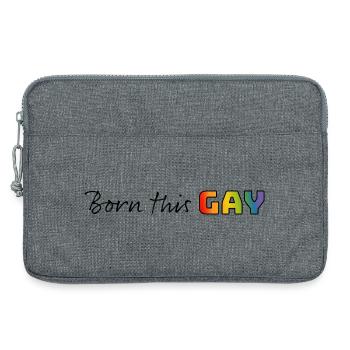 Rainbow né ce gay - Sacoche pour ordinateur portable 13 pouces - gris chiné - Devant