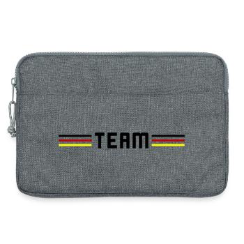 Équipe Allemagne - Sacoche pour ordinateur portable 13 pouces - gris chiné - Devant