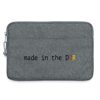 DDR Lustiger Spruch Made in the DDR - Laptoptasche 13" - Grau meliert - Vorne