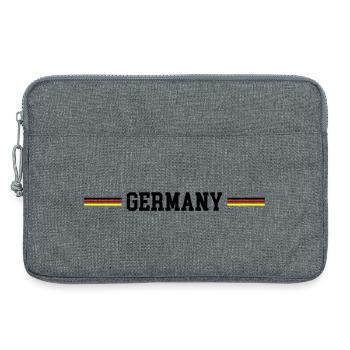 Drapeau allemand - Sacoche pour ordinateur portable 13 pouces - gris chiné - Devant