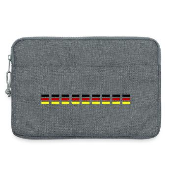 Drapeau de l’Allemagne - Sacoche pour ordinateur portable 13 pouces - gris chiné - Devant
