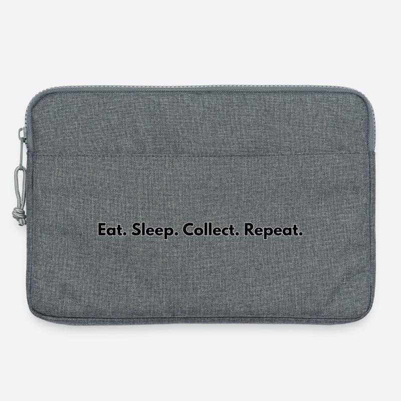 Eat. Sleep. Collect. Repeat. - Laptoptasche 13" - Grau meliert