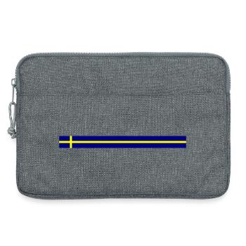 Icône du drapeau suédois - Sacoche pour ordinateur portable 13 pouces - gris chiné - Devant