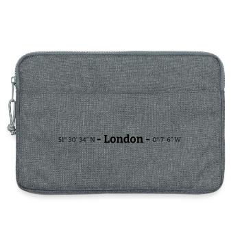 Coordonnées Londres - Sacoche pour ordinateur portable 13 pouces - gris chiné - Devant