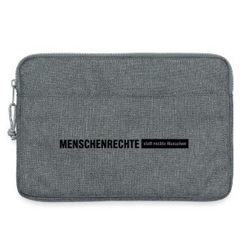 Menschenrechte Spruch Zeile - Laptoptasche 13" - Grau meliert - Vorne