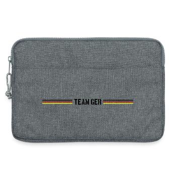 Drapeau de l’Allemagne - Sacoche pour ordinateur portable 13 pouces - gris chiné - Devant