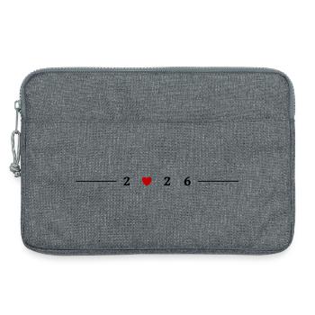 2026 Heart - Laptop bag 13" - heather grey - Front
